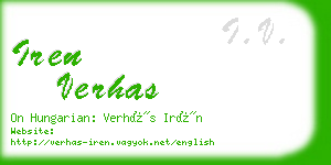 iren verhas business card